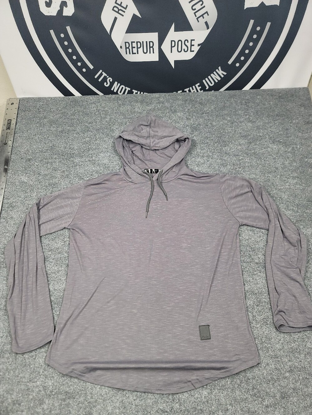 Mens Fashion Light Weight Hoodie Gray Size  XXL